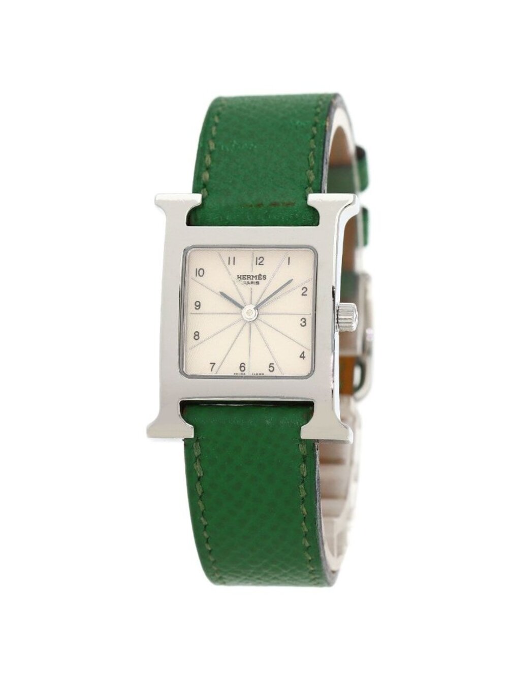 Hermes H Watch SS Leather